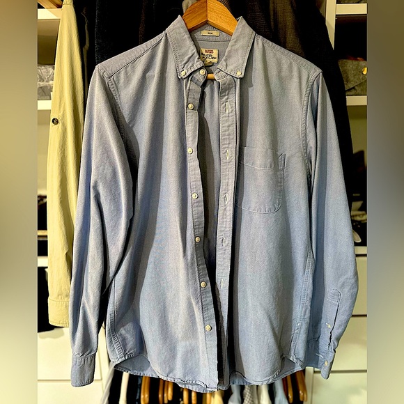 J. Crew Other - J. Crew Flex Oxford Blue EUC Medium